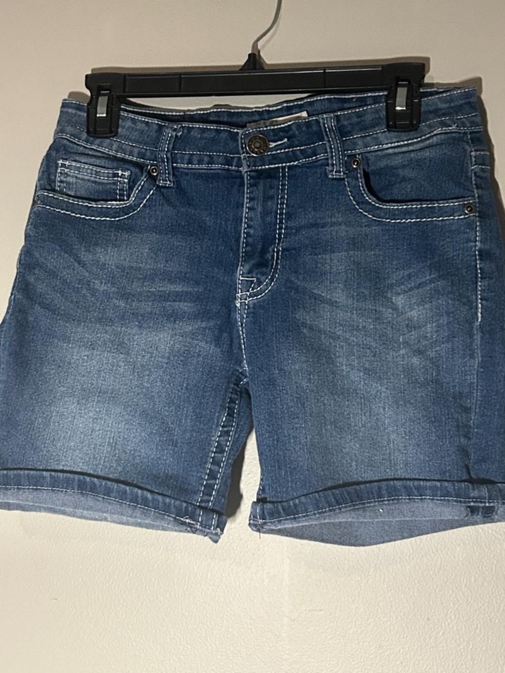 Classic Blue Denim Jean Shorts - Women's Casual Cut